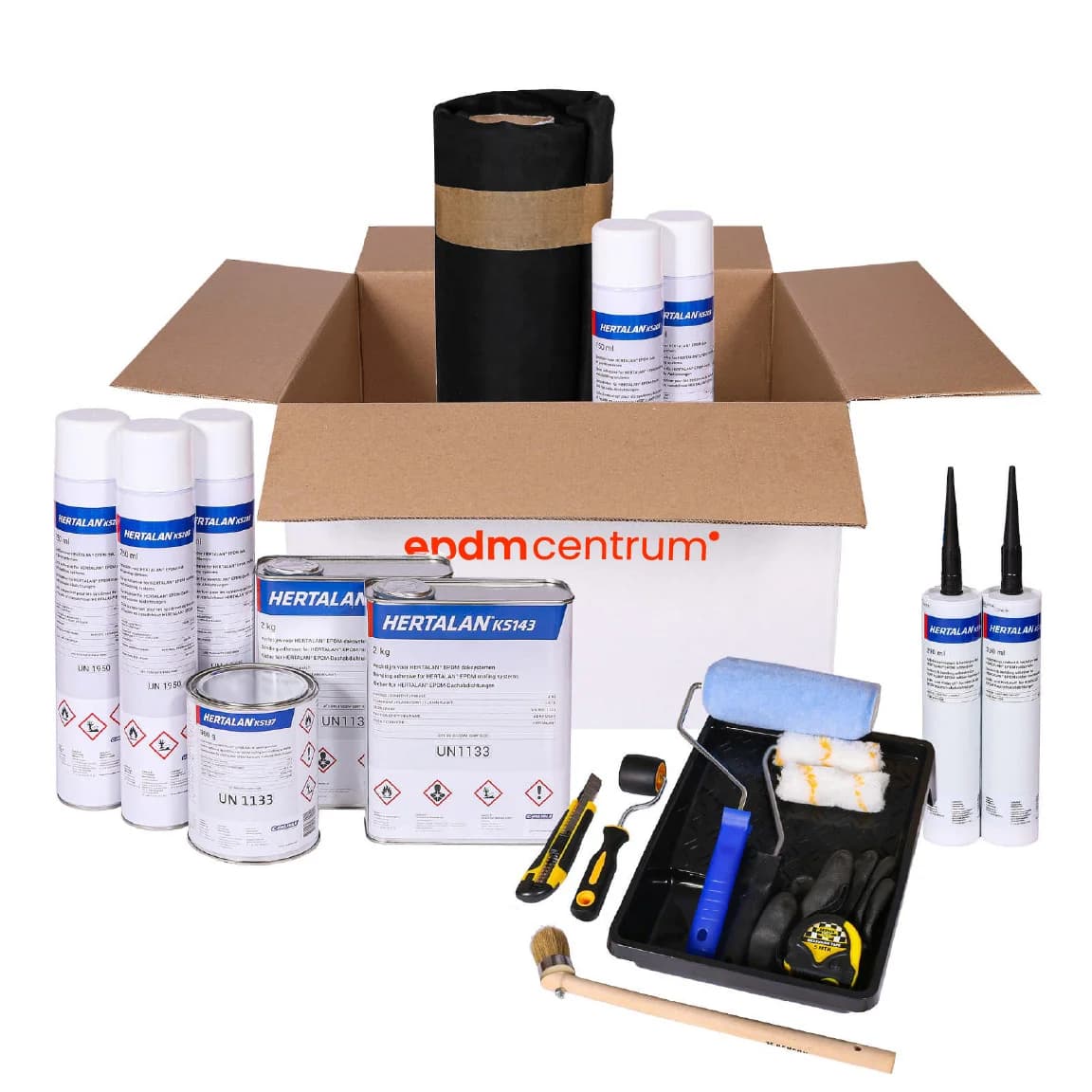 Hertalan® EPDM op maat - 1,2mm - Alles-in-één Dak Box - Premium Nederlandse EPDM